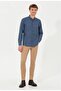 Men's Indigo Long Sleeve Basic Shirt - 3