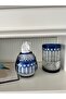 Dark Blue Crystal Cut Glass with Napkin - 2