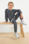 Boy's Anthracite Plain KnitteD Set - TKDAW25AU00020 - 2