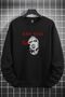 Unisex The End Gangsta Printed Crew Neck Black Sweatshirt