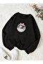 Women's Mirror Ball Printed Oversize Fleece Sweatshirt