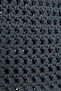 Women's Black Mesh Veronika Model Handmade Crochet Combed Cotton Bag Hand, Shoulder Bag 22X33 - 2