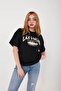 Unisex Oversize Las Vegas Printed Black T-shirt