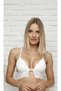 Women's Ecru Supported Front Clip Back Detailed Half Bralet Single Bra - 2