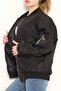 Black Unisex Oversize Leather College Jacket - Complex Sleeve Design