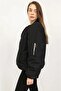 Black Unisex Oversize Leather College Jacket - Complex Sleeve Design - 5