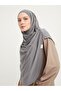 عمامة رمادية عملية طويلة مطوي جاهزة Hijab