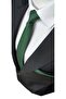 Red - Plum - Green Color 3-Piece Dobby Tie And Handkerchief Set - 4