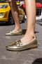 Kalen Women's Golden Golden Snake Printed Buckle Ballet Flats - 6
