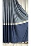 Blue Background Silver Belt Striped Background Curtain Single Wing 1/3 Close Pleat - 5