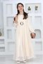 Young Girl Long Off-The-Shoulder Model Hijab Evening Dress - 2