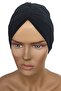 Bonnet Filled Drape External Bonnet Ready Turban Navy Blue Women's Hijab Bonnet Lined Filled Hijab