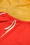 Red Colored White Piping Combed Cotton Slit Drawstring Mini Shorts DAXİS Sportwear Company - 3