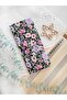 Poplin Fabric Spring Floral Black Background 100% Cotton 50X170 cm (1 Piece)
