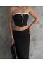 Lizaa Vintage Lace and Corset Detail Crop - 2