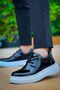 DORTMUND Lace-up Chunky Sole Casual Men's Shoes BLACK/WHITE - KBC
