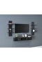 Modern Wall-Mounted TV Shelf with Storage Black - 2