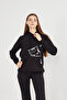 Trendy Clothing Print Oversize Hooded Sweatshirt - 2