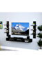 Modern Wall-Mounted TV Shelf with Storage Black