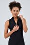 Single Piece Swimsuit with Thick Straps Half Zipper Surfer Shorts Sea Pool Swimsuit - 3