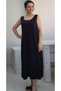 Black Thick Strap Combed Cotton Viscose Dress - 4
