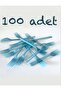 شوكة بلاستيكية زرقاء 100 قطعة - 2