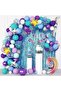 9 Years Old Rainbow Foil Mermaid Luxury Balloon Chain Birthday Party Set Decoration - 3