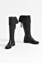 100% Genuine Leather Black Women's Bihter Boots - 2