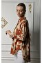 Women's Long Sleeve Printed Viscose Shirt - 3