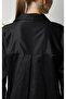 Women's Long Black Sleeve Satin Shirt - 6