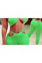 High Waist Low-Cut Side Lace-Up Leggings - 3