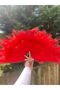 Name Writable Bridal Fan, Henna Night Red - 3