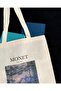 Monet Raw Natural Lilies Printed Cloth Bag - 3