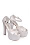 15 Cm Comfortable Heeled Off-White Bridal Shoes Aslı Acar - 3