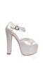 15 Cm Comfortable Heeled Off-White Bridal Shoes Aslı Acar - 2