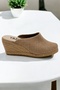 Women's Closed Toe Espadrille – Wedge Heel & Linen Slippers Model - 4