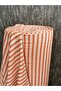 Orange Striped Linen Fabric - Linen Fabric 100X230 cm Suitable for Outerwear - Home Textile - 2