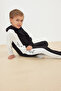 Siyah Pamuklu Düz Kapüşonlu Örme Erkek Çocuk Sweatshirt ve Eşofman Alt-Üst Takım TKDAW25AU00058 - 3