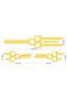 3 Pieces Yellow Car Hood-marshpiyel Sticker - 120 X 26 Cm/1 Piece & 62 X 21 Cm/2 Pieces - 4