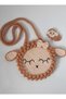 Kuzucuk Knitted Children's Bag and Snap Buckle Set