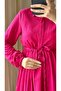 100% Cotton Wrinkled Belted Dress - Summer Minimalist Series - 3