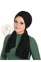 Black Plain Humor Sandy Fabric Ready Shawl /bone - 3