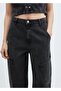 Mid-Rise Slouchy Cargo Jean Pants - 8