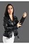 Genuine Leather Women's Jacket (Black) - 2