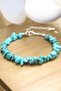 Turquoise Turquoise Bracelet Steel Wire Steel Clip Steel Ring Steel Chain Natural Stone Bracelet - 2