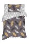 Single Easy-iron Duvet Cover Set - Olivia Gold Gray - 4