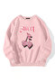 Unisex Sweet Cherry Printed Oversize Fleece Sweatshirt