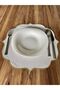6 Pieces Gold Embroidered American Serving Plate - 2