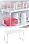 Practical In-Cabinet Countertop Shelf Organizer Cup Spice Kitchen Plate Rack