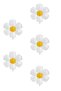 5 Pieces White Daisy Foil Balloon 50X40 cm